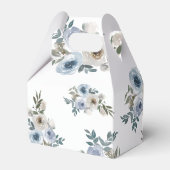 Ballotins Mariage Dusty Blue Floral Élégant Script Rustique (Arrière)