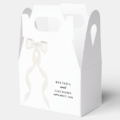 Ballotins Mariage élégant au ruban blanc à la bow (Ouvert)