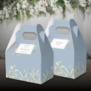 Ballotins Mariage élégant avec feuillage vert poussiéreux bl