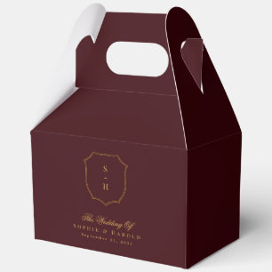 Ballotins Mariage élégant avec monogramme de blason en Bourg