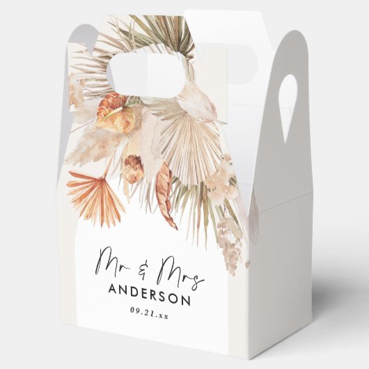 Ballotins Mariage élégant botanique naturel pampas herbe (Ouvert)