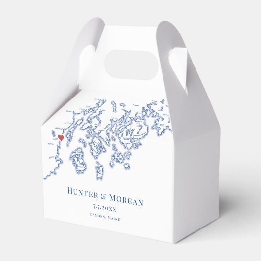 Ballotins Mariage élégant Camden Maine (Verso)