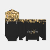 Ballotins Mariage élégant de la fête scintille or (Déplié)