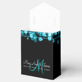 Ballotins Mariage élégant de la fête scintille turquoise (Ouvert)