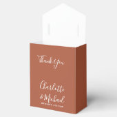 Ballotins Mariage élégant écriture Terracotta (Ouvert)