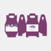 Ballotins Mariage élégant et moderne floral violet (Déplié)