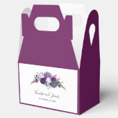 Ballotins Mariage élégant et moderne floral violet (Ouvert)