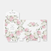 Ballotins Mariage Élégant Fleur Rose Pâle Hydrangea (Déplié)