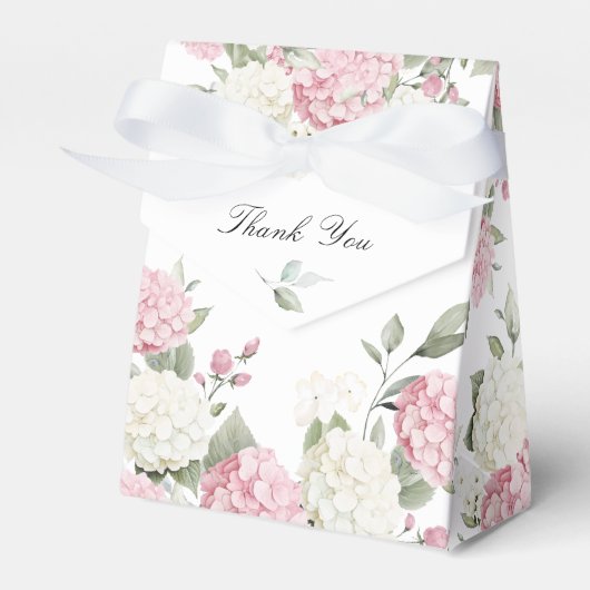 Ballotins Mariage Élégant Fleur Rose Pâle Hydrangea (Verso)