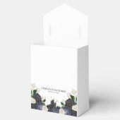 Ballotins Mariage Élégant Fleurs Bleu Marine et Blanc Remerc (Ouvert)