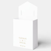 Ballotins Mariage élégant moderne monogramme or (Ouvert)