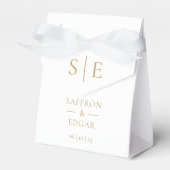 Ballotins Mariage élégant moderne monogramme or (Verso)