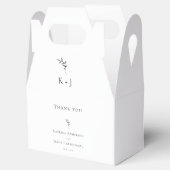 Ballotins Mariage élégant Monogramme simple (Ouvert)