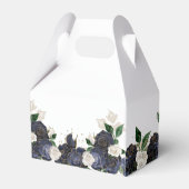 Ballotins Mariage élégant Navy & White Rose Florals (Arrière)