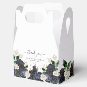 Ballotins Mariage élégant Navy & White Rose Florals (Ouvert)