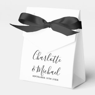 Ballotins Mariage élégant noir et blanc avec écriture de sig