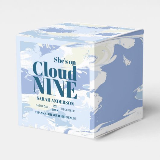 Ballotins Mariage Élégant Nuage Neuf Texturé Moderne (Verso)