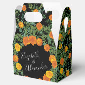 Ballotins Mariage élégant Rose noir et orange (Ouvert)