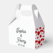 Ballotins Mariage élégant script noir Typographie Coeur (Arrière)