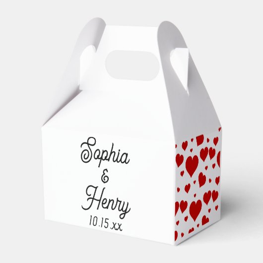 Ballotins Mariage élégant script noir Typographie Coeur (Arrière)