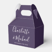 Ballotins Mariage élégant signature script violet (Verso)