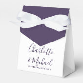 Ballotins Mariage élégant signature script violet (Verso)