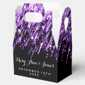 Ballotins Mariage Élégant Tombant Étoiles Violet (Ouvert)