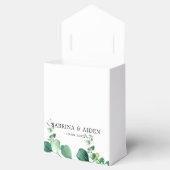 Ballotins Mariage Élégant Vert Sauge avec Feuillage d'Eucaly (Ouvert)