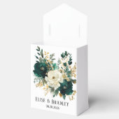 Ballotins Mariage Emerald Green et White Gold Peonies (Ouvert)