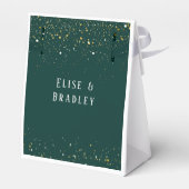 Ballotins Mariage Emerald Green et White Gold Peonies (Arrière)