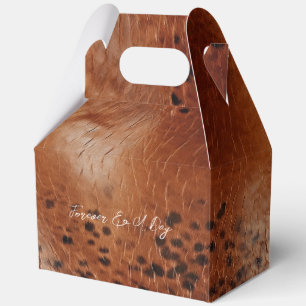 Ballotins Mariage en cuir Brown Faux