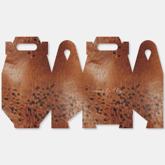 Ballotins Mariage en cuir Brown Faux (Déplié)