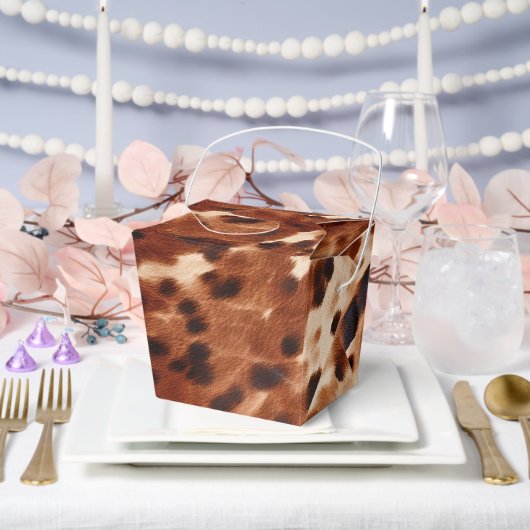 Ballotins Mariage en cuir de vache noir crème marron (Mariage)