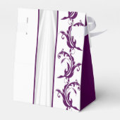 Ballotins Mariage en dentelle blanc et violet (Arrière)