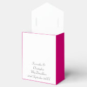 Ballotins Mariage en dentelle blanche rose fushia brillant (Ouvert)