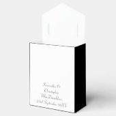 Ballotins Mariage en dentelle damassé noir et blanc clair (Ouvert)