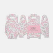 Ballotins Mariage en dentelle rose et blanche (Déplié)