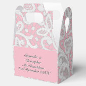 Ballotins Mariage en dentelle rose et blanche (Ouvert)