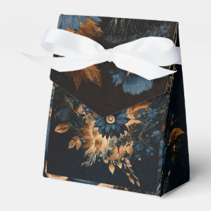 Ballotins Mariage en noir bleu et or en bois de glam rustiqu