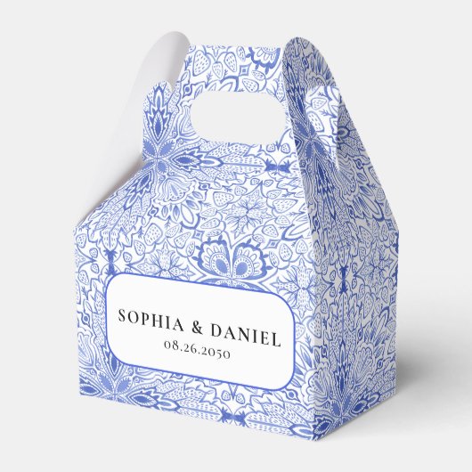 Ballotins Mariage en porcelaine bleue (Verso)