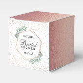 Ballotins Mariage Eucalyptus Géométrique Feuille D'or Rose (Verso)