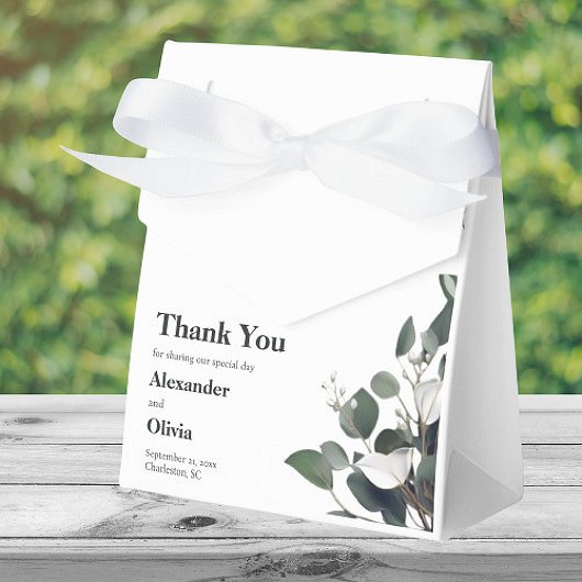 Ballotins Mariage Eucalyptus moderne