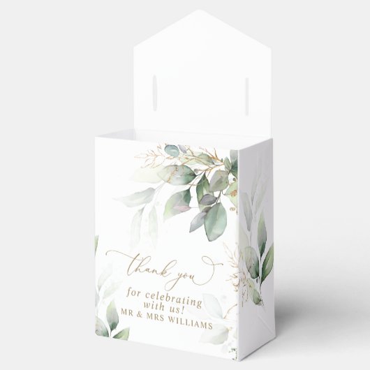 Ballotins Mariage Eucalyptus Vert & Or (Ouvert)