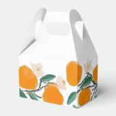 Ballotins Mariage Fait Main Dessin Orange Botanique Abstrait (Arrière)