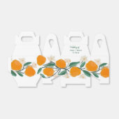 Ballotins Mariage Fait Main Dessin Orange Botanique Abstrait (Déplié)