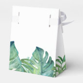 Ballotins Mariage Faveur Boîtes Aquarelle Palm Feuille (Arrière)