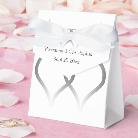 Ballotins Mariage Faveur Boxes Coeurs d'argent (Mariage)