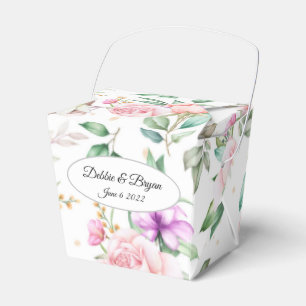 Ballotins Mariage Favor Box-Floral Ballotin d'impression