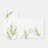 Ballotins Mariage Favor Boxes Aquarelle Verdure (Déplié)
