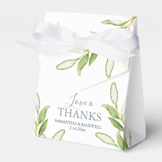 Ballotins Mariage Favor Boxes Aquarelle Verdure (Verso)
